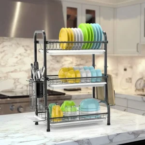 Escurridor de platos de 3 niveles platero