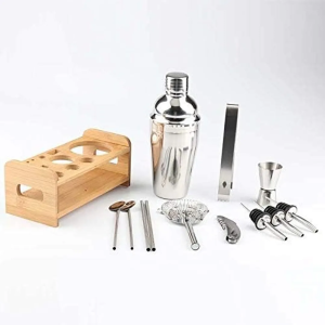 Set Coctelera de Acero Inoxidable – 12 Piezas