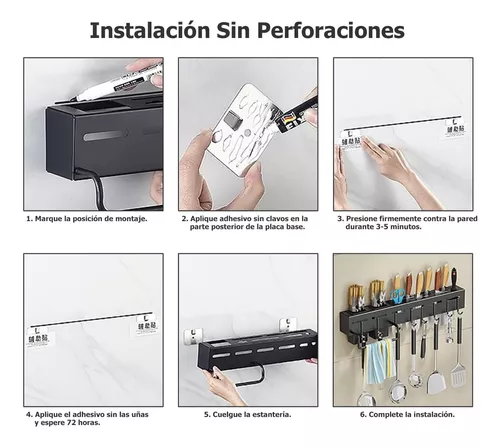 Organizador Utensilios Cocina Pared 60cm - Imagen 5