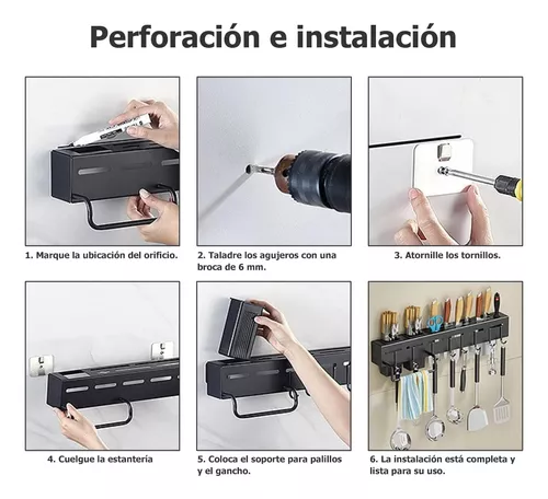 Organizador Utensilios Cocina Pared 60cm - Imagen 6